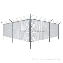 Fil en acier 8 pieds Cyclone Mesh Security Chainkink Fence